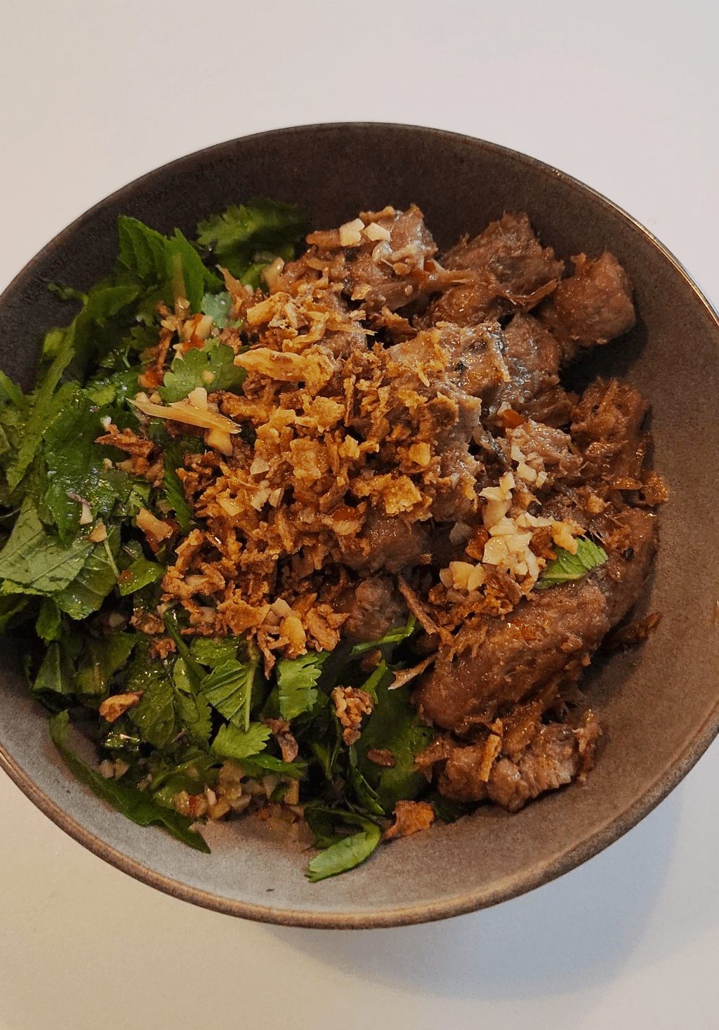 Bún thịt nướng, braised pork with lemongrass mixed Viet&nbsp;vermicelli